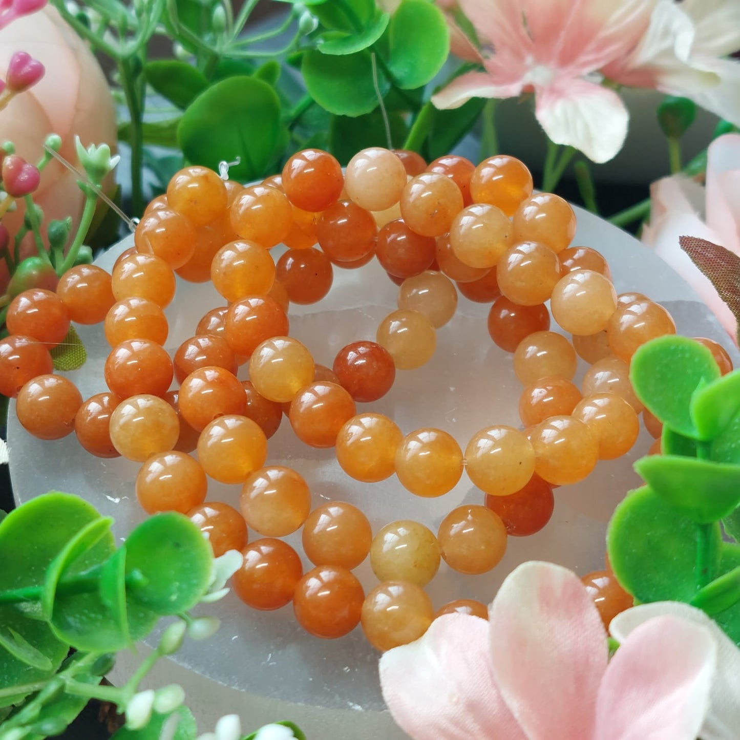 Aventurin orange Perlen - 8mm