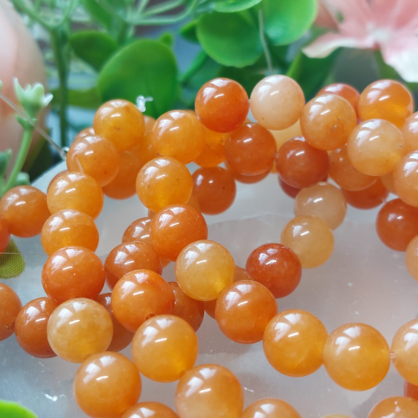 Aventurin orange Perlen - 8mm