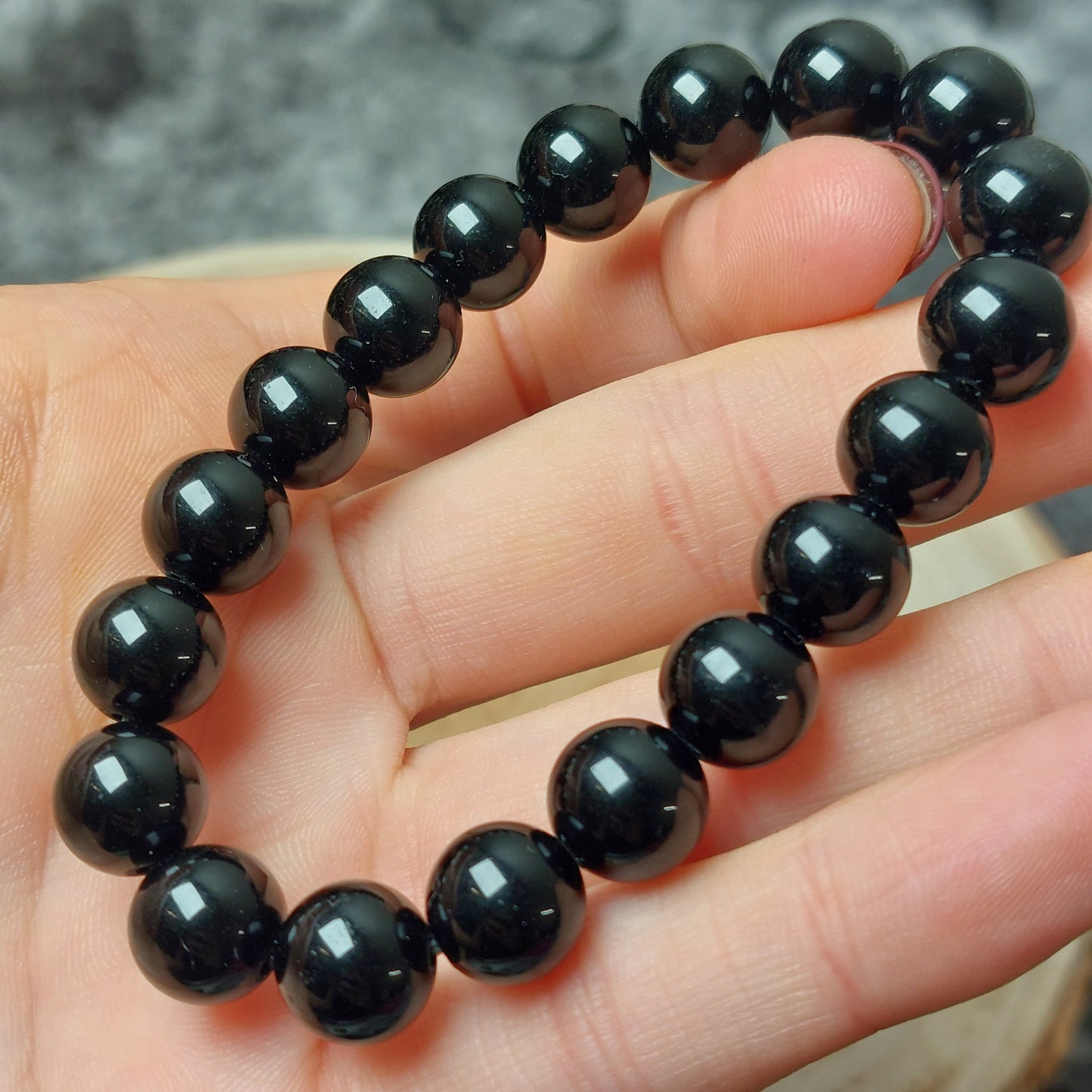 Obsidian Armband 10mm