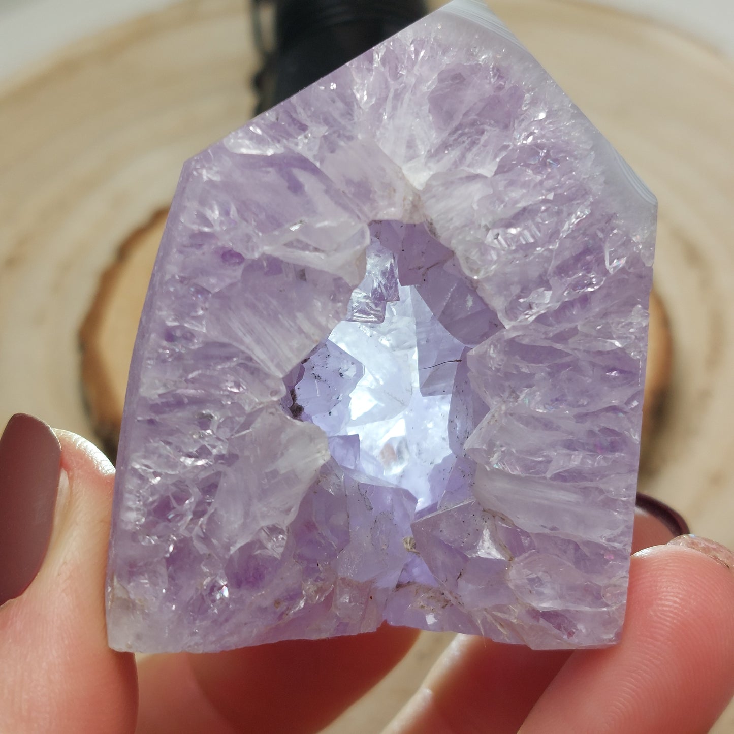 Amethyst druzy Turm mit Achat