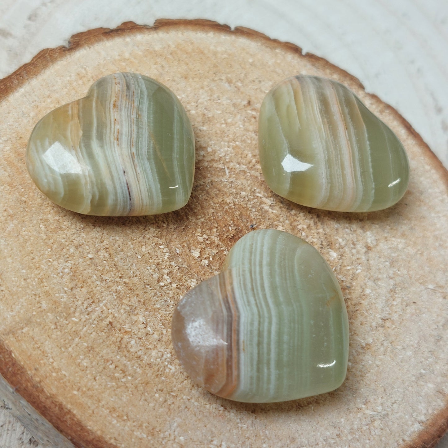 Grünes Onyx Mini-Herz