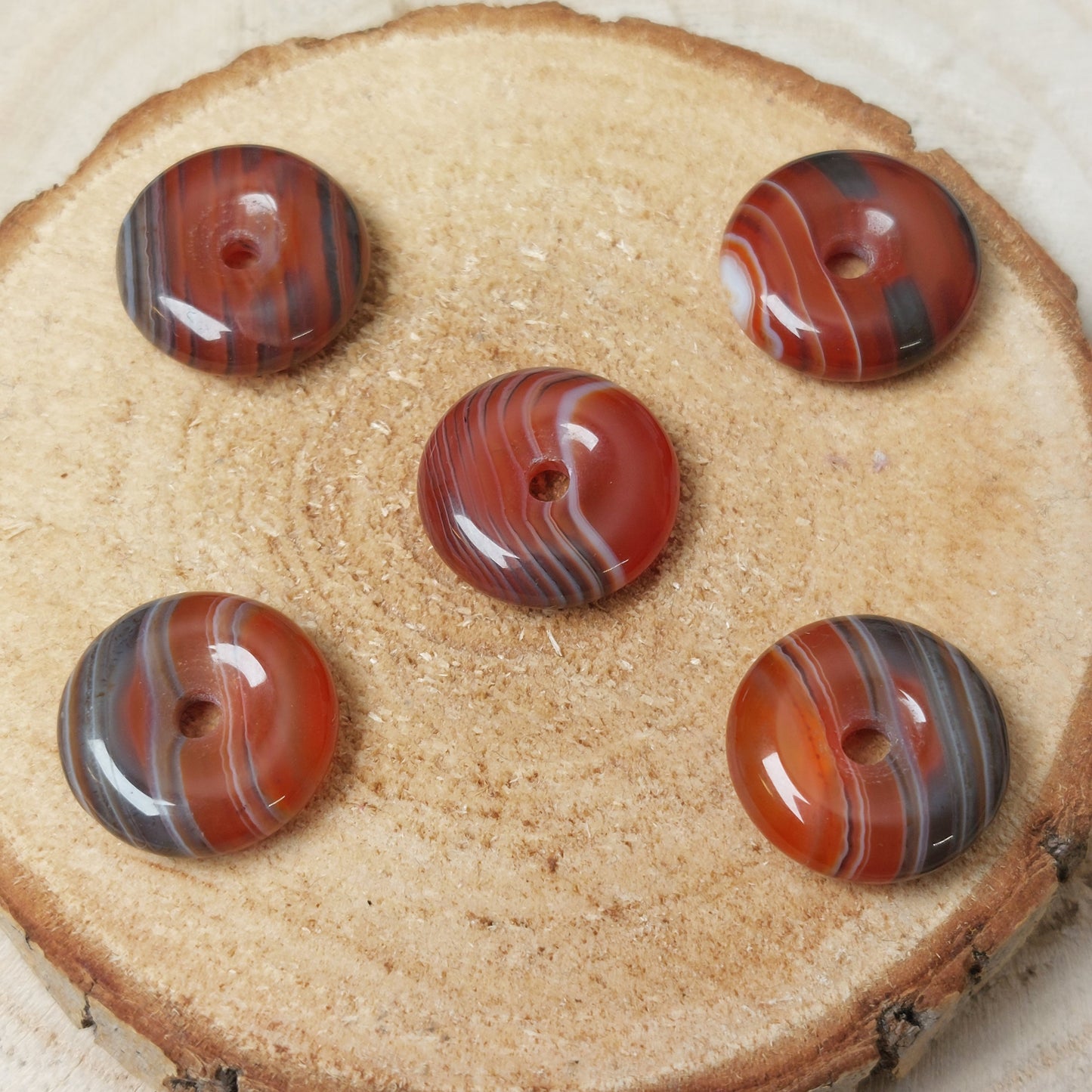 Achat Donut gebändert klein
