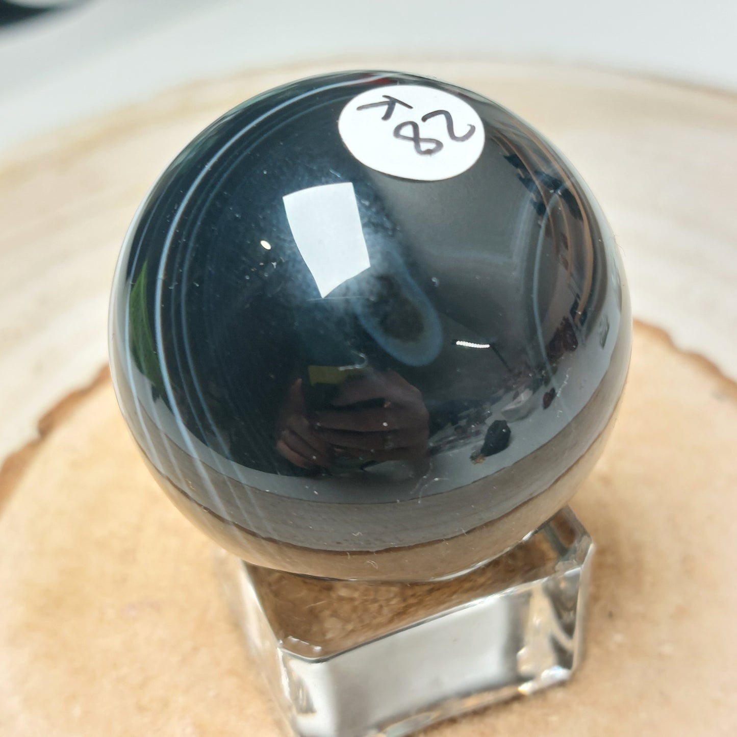 Onyx Kugel gebändert