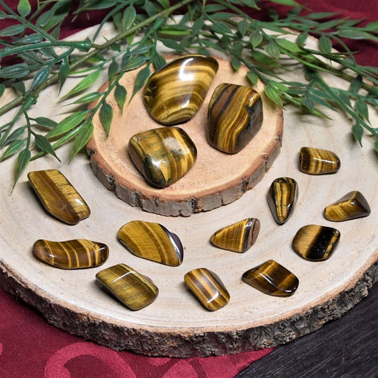 Tigerauge gold Trommelstein