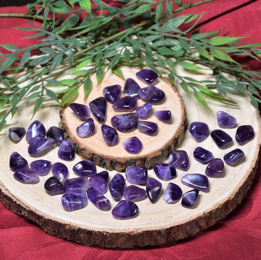 Amethyst (Chevron) Trommelsteine Mini 2. Wahl