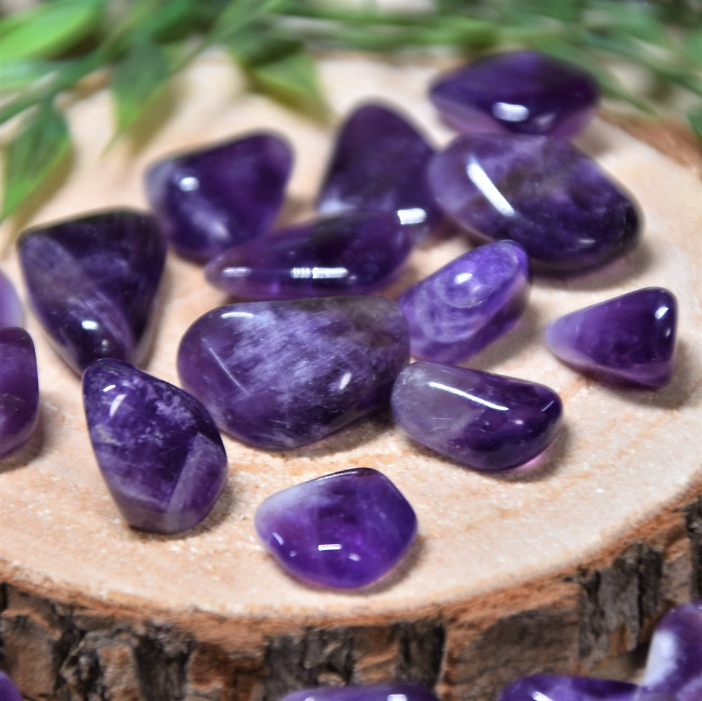 Amethyst (Chevron) Trommelsteine Mini 2. Wahl