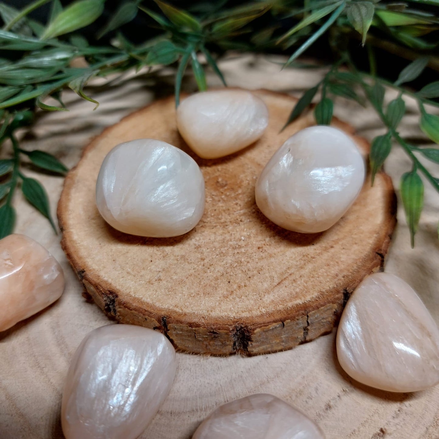 Stilbit (rosa) Trommelstein aus Indien