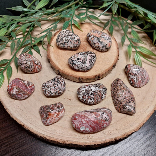 Leopardenfell-Rhyolith Trommelstein