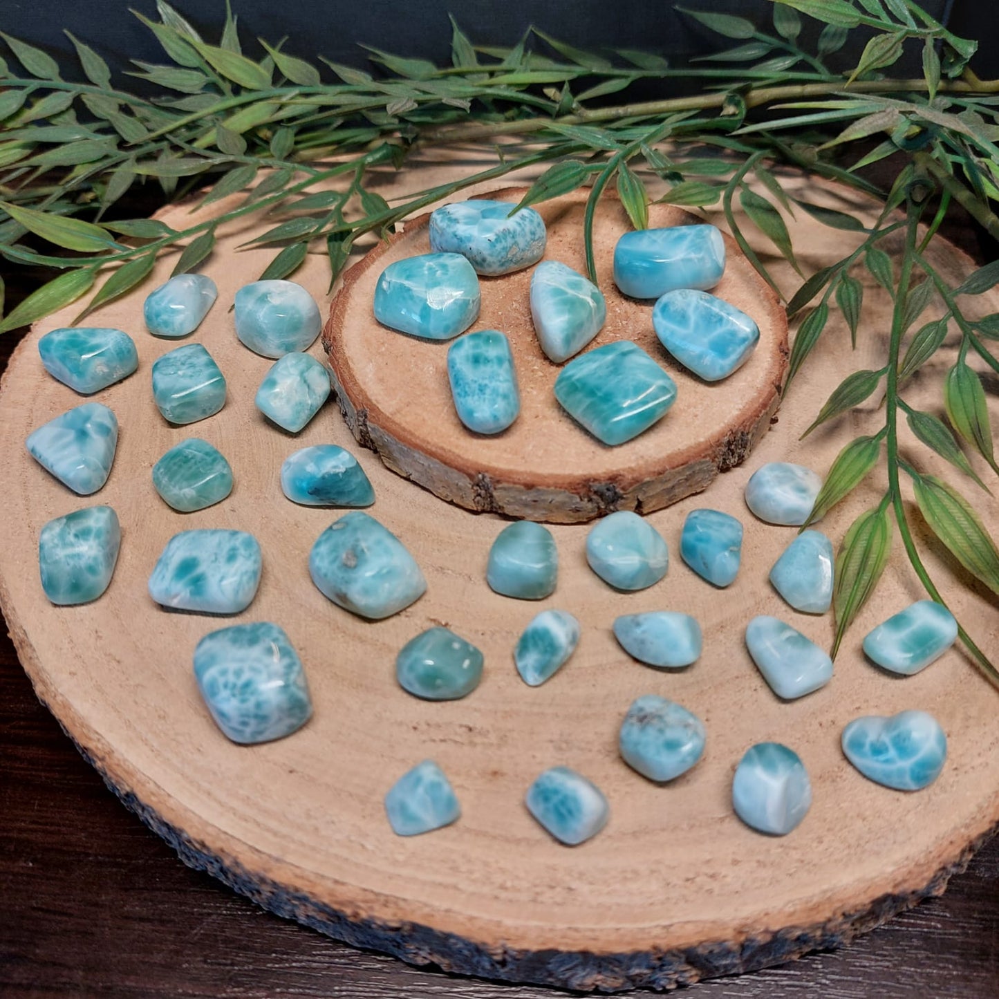 Larimar Trommelstein - Direktimport aus der Dom. Republik
