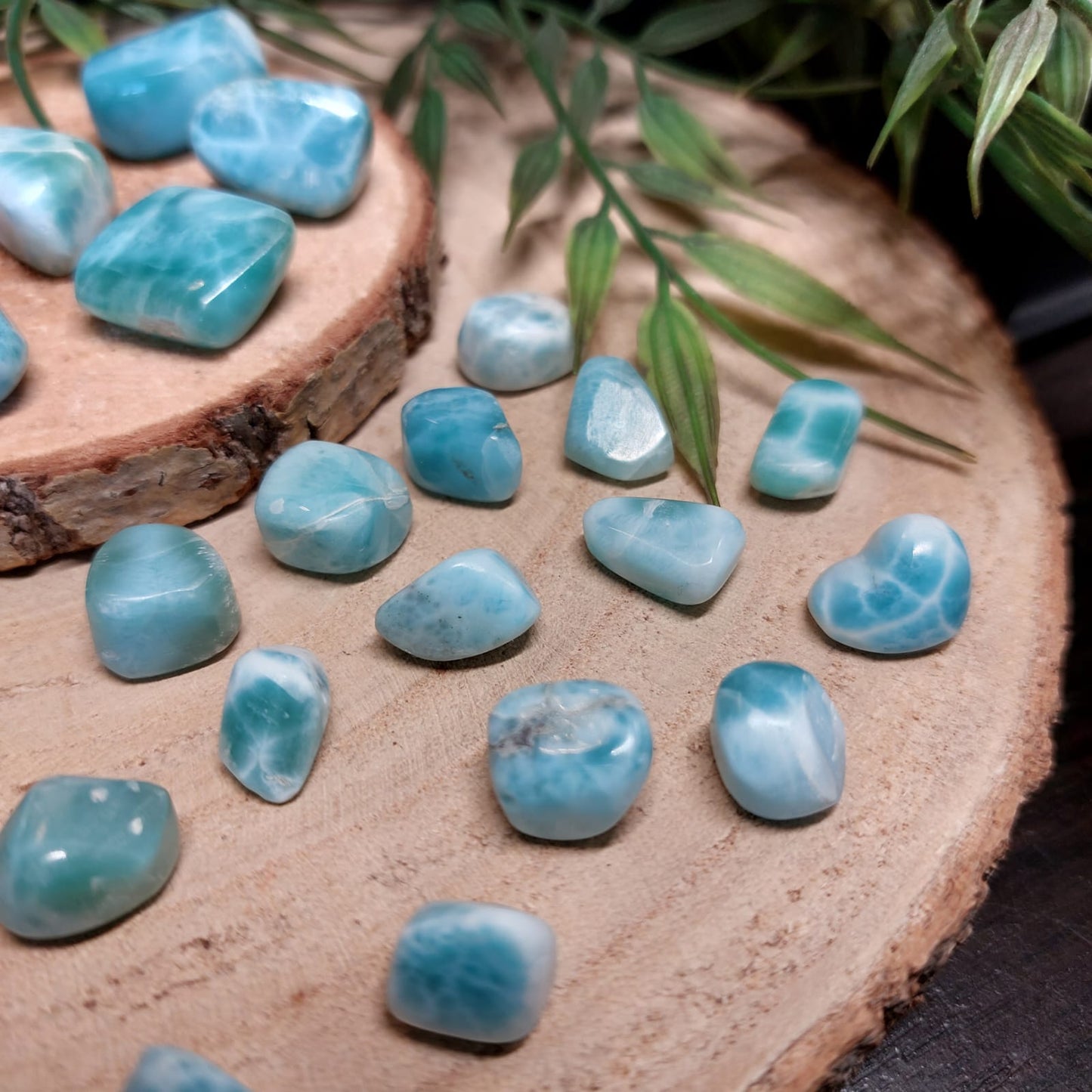 Larimar Trommelstein - Direktimport aus der Dom. Republik