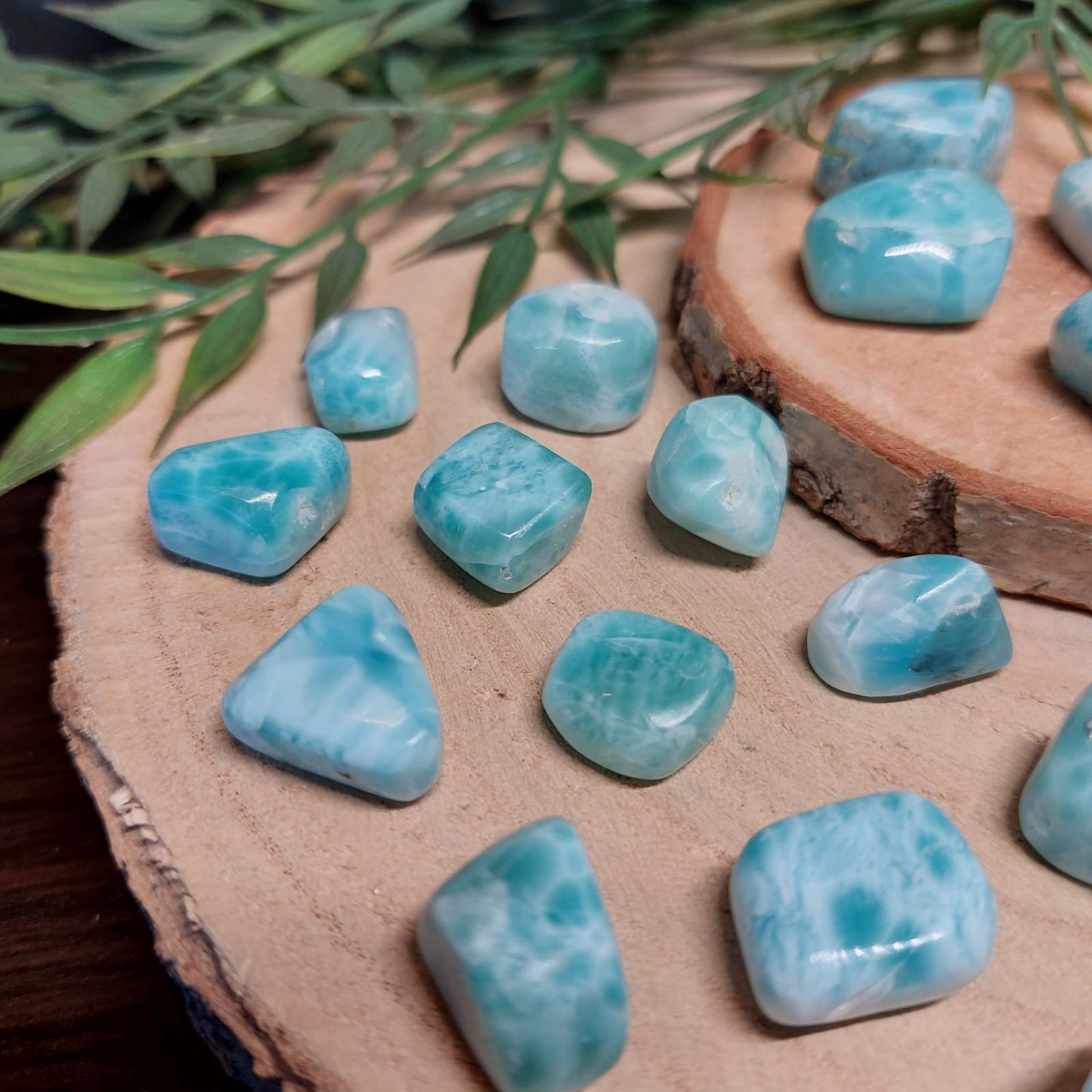 Larimar Trommelstein - Direktimport aus der Dom. Republik
