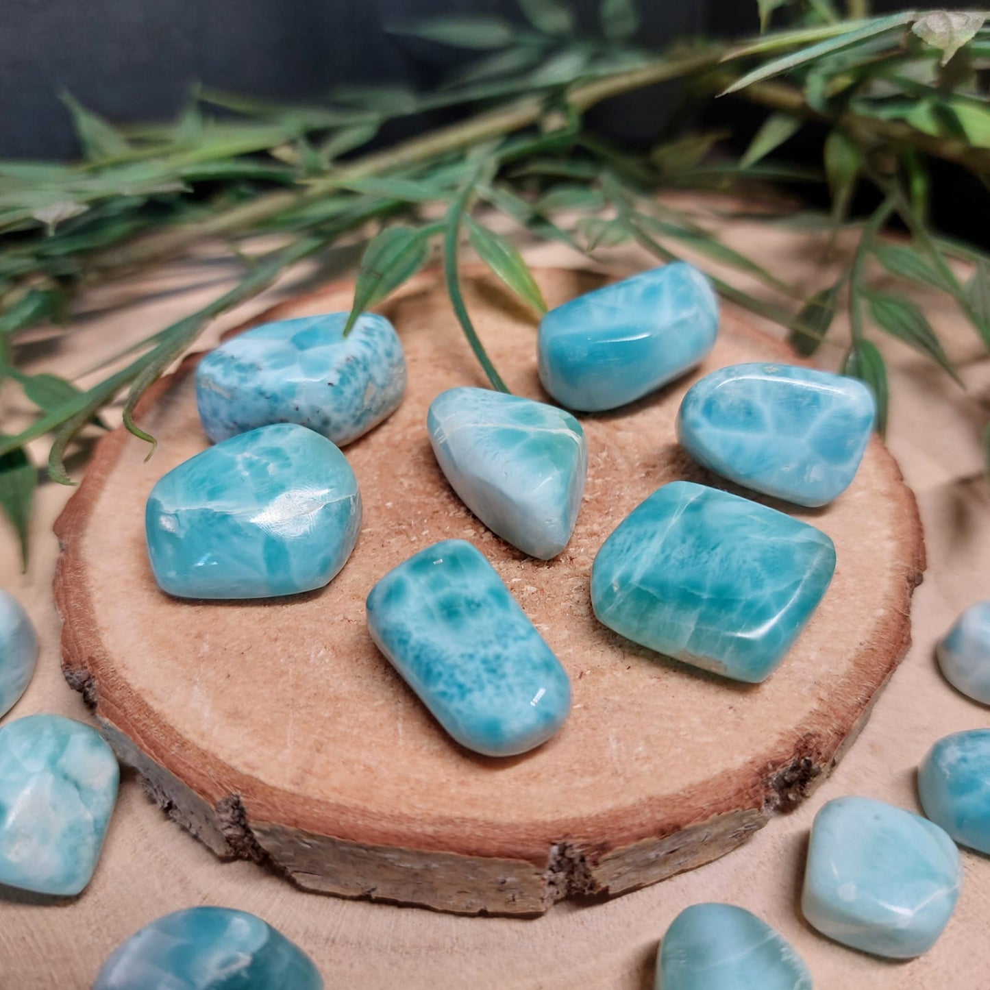 Larimar Trommelstein - Direktimport aus der Dom. Republik