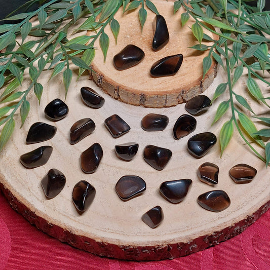 Rauchobsidian / Apachenträne Trommelstein