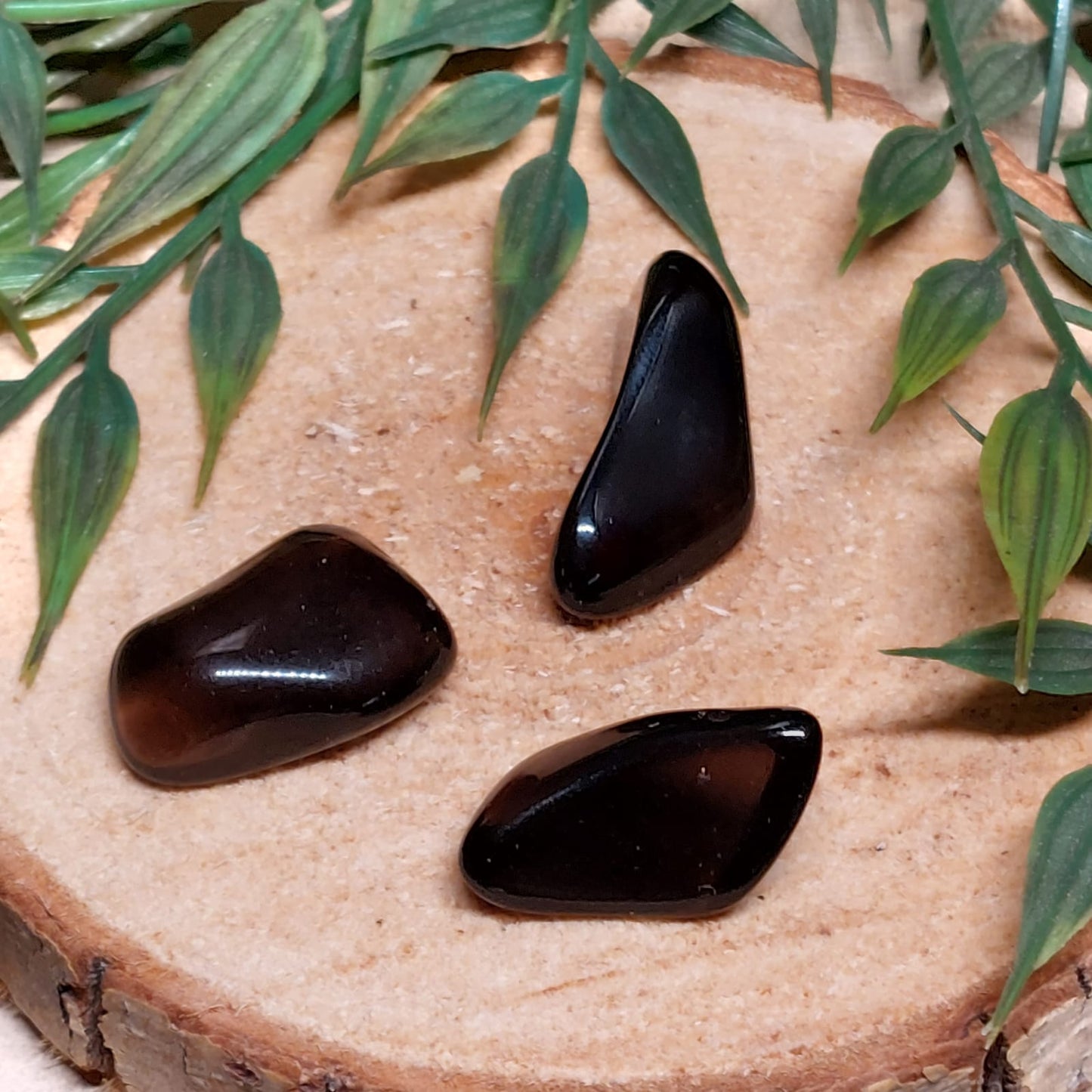 Rauchobsidian / Apachenträne Trommelstein