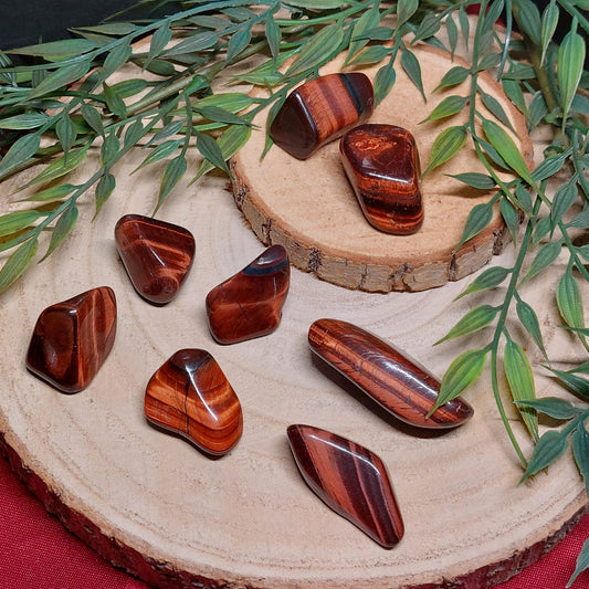 Tigerauge rot (Ochsenauge) Trommelstein Restposten