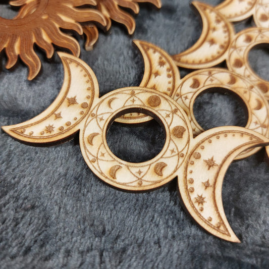 Kugelständer aus Holz - Triple Moon