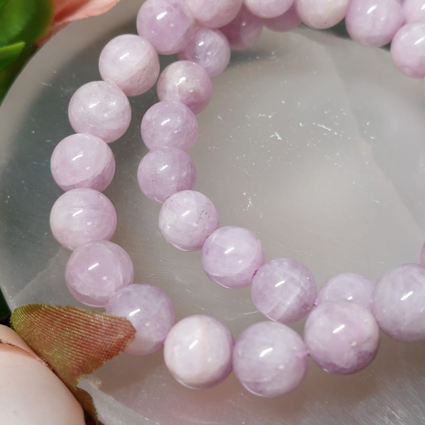 Kunzit Perlen Armband