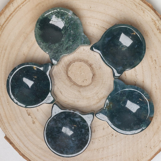 Moosachat Mini Schale/Kugelständer