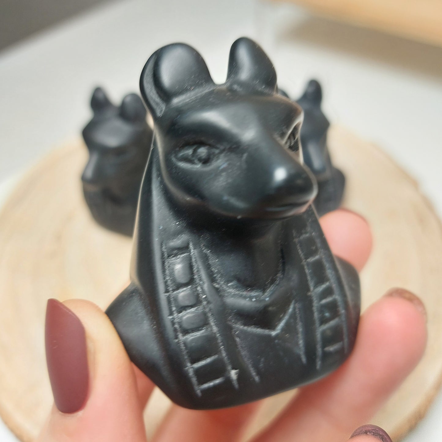 Obsidian Anubis Büste