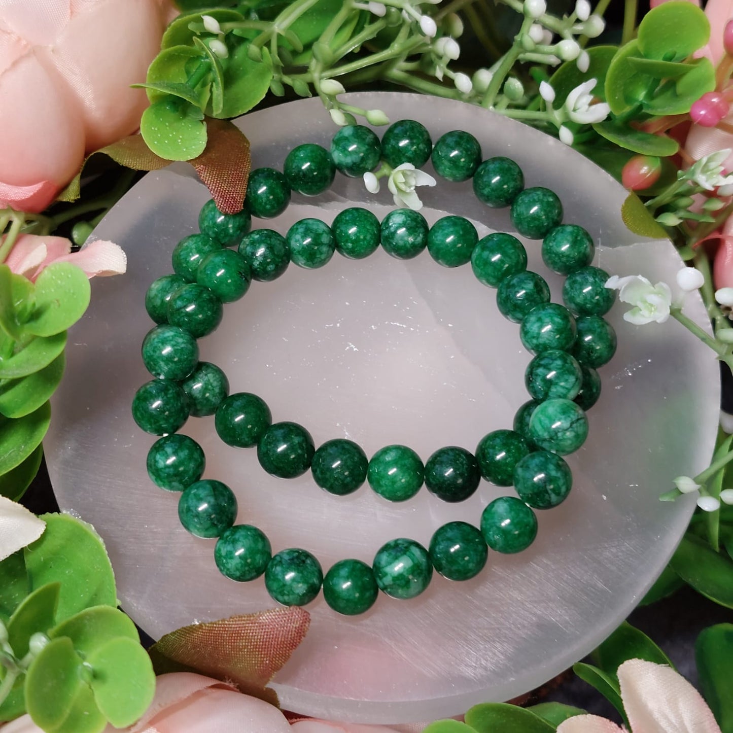 Synthetische Perlen Armband grün