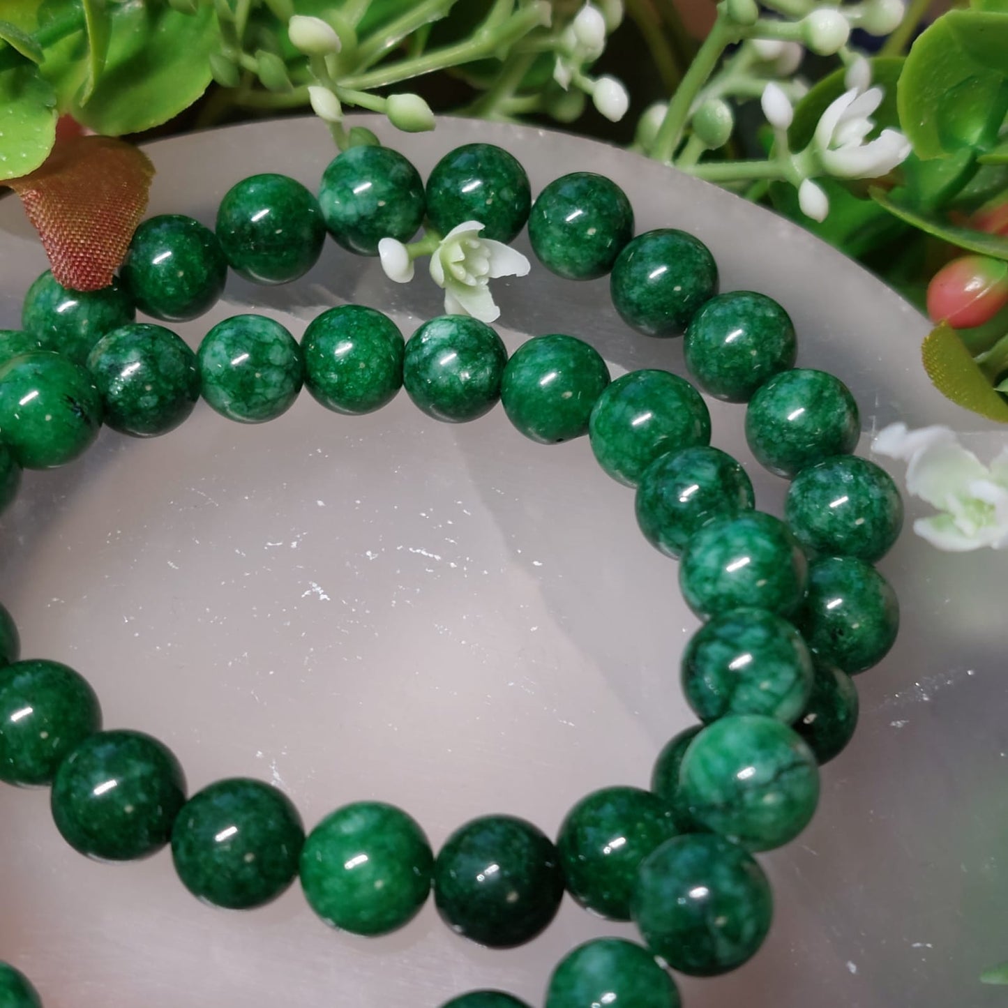 Synthetische Perlen Armband grün