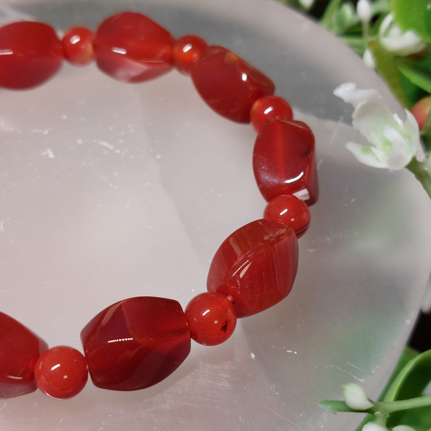 Karneol rot Spezial Perlen Armband