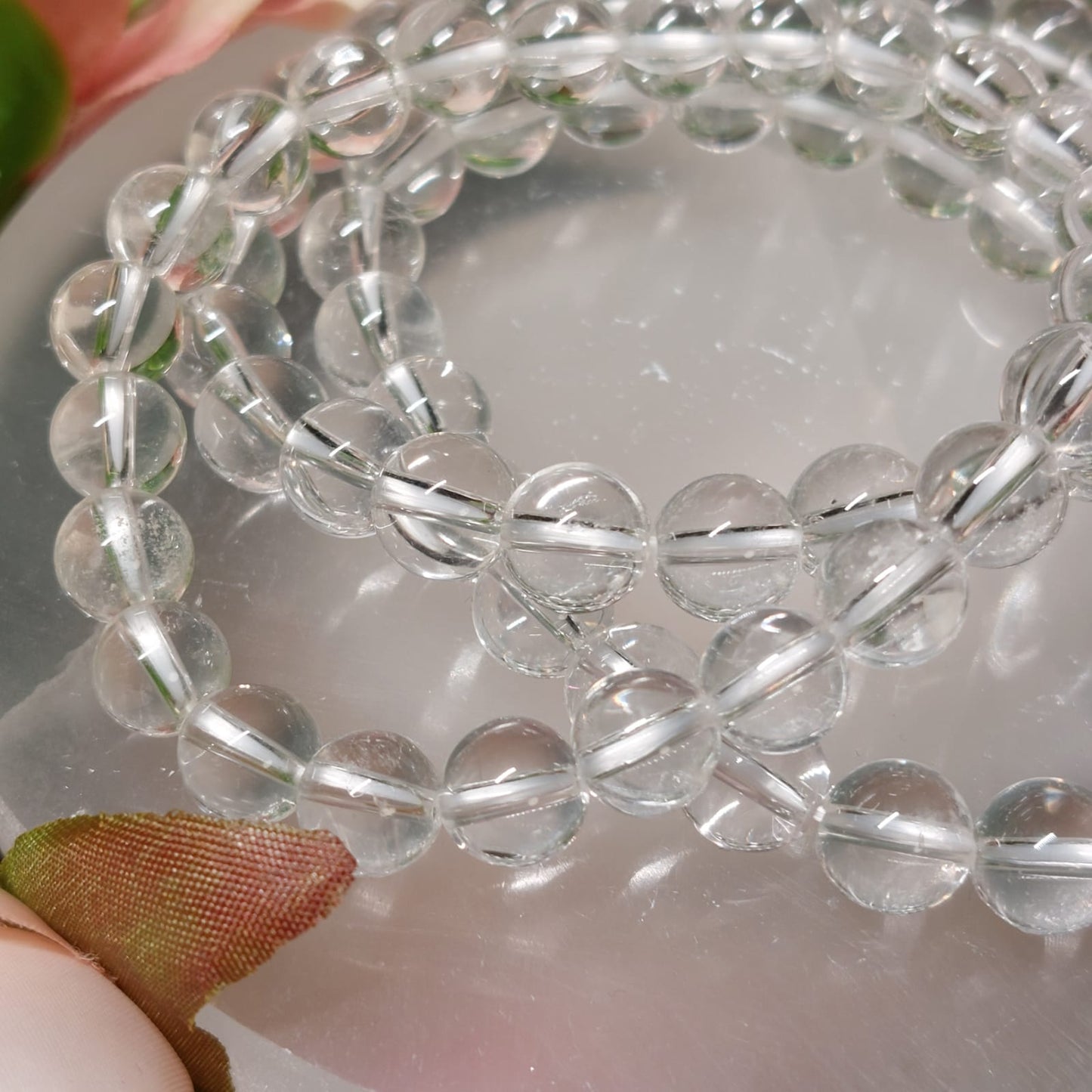 Bergkristall Perlen Armband